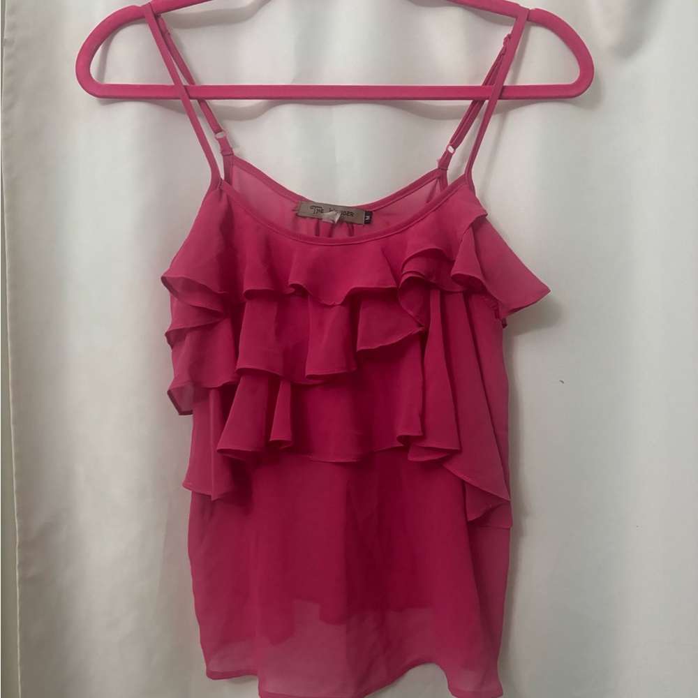 The Hanger Fuchsia Ruffle Camisole - Picture 2 of 4